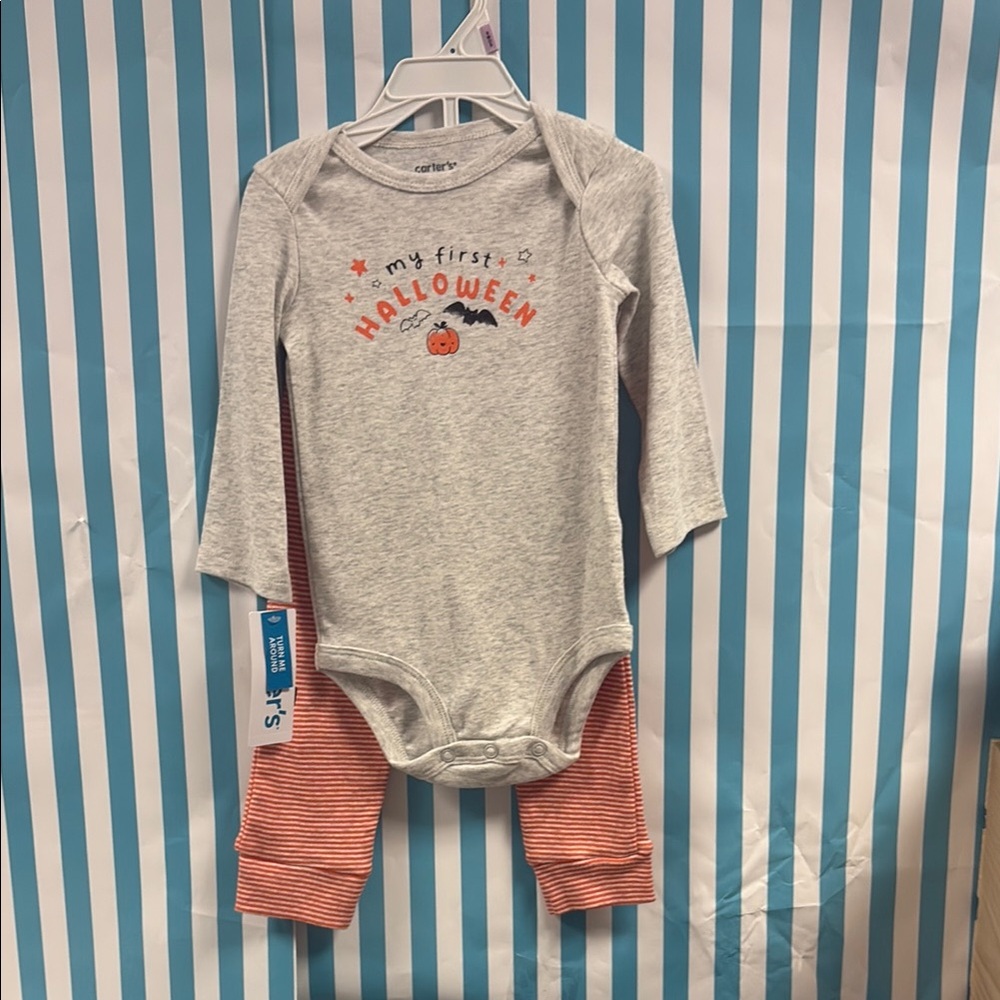 Carters baby “ my first Halloween” outfit, pants and long sleeve onesie